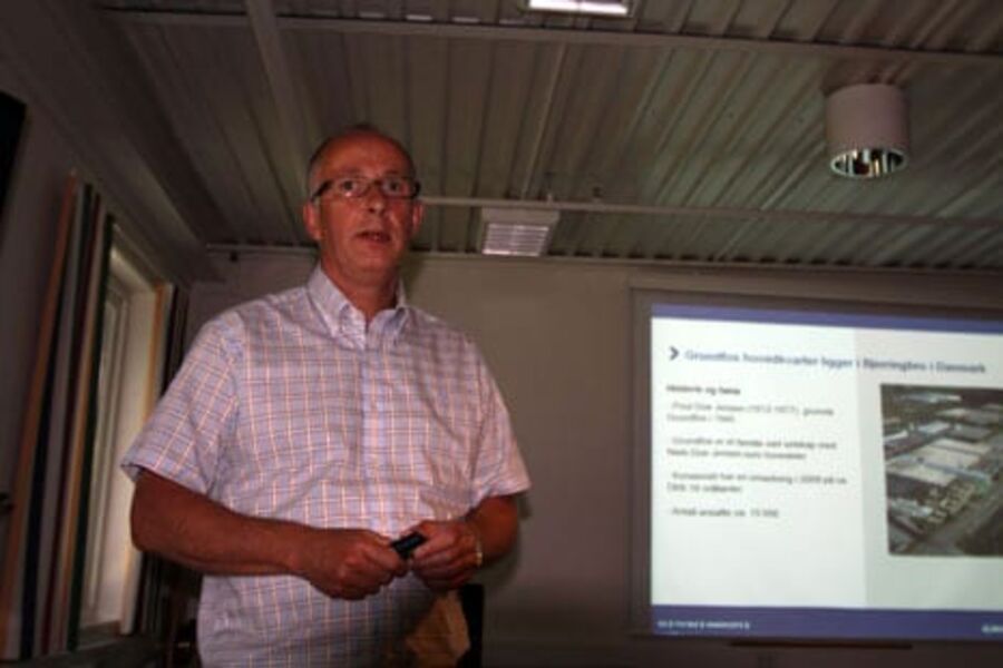 Administrerende direktør, Per Frydenberg i Grundfos Pumper AS satser på å arrangere hele 30 kurs i løpet av året. Kursene er gratis.