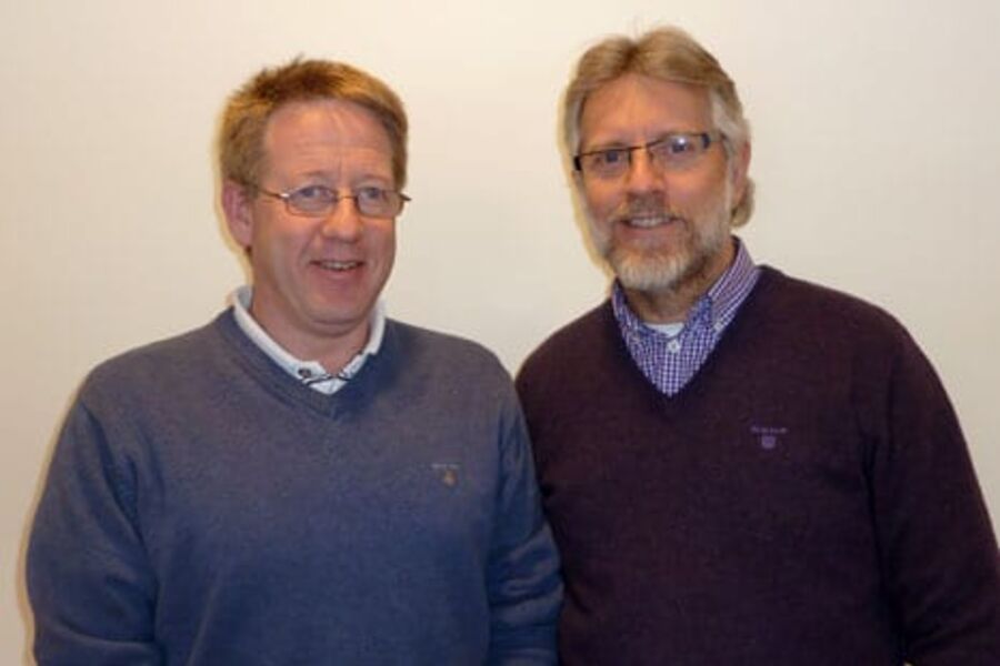 Ved at Ventistål nå også tilbyr norskproduserte filtre fra Interfil er vi sikre på at begge parter vil styrke sin posisjon i markedet, sier fra venstre Øyvind Skjærseth fra Ventistål og Vegard Ottesen i Interfil AS.