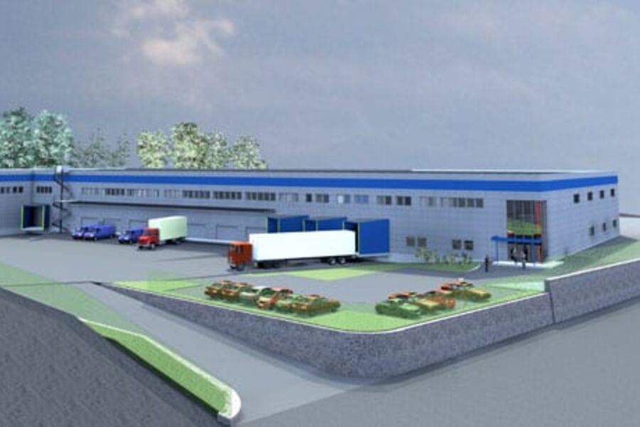 NCC Construction Norge skal bygge nytt lager og kontor for Lyreco Norway AS på Heia industrifelt i Fet kommune. (Illustrasjon: Meter Arkitektur