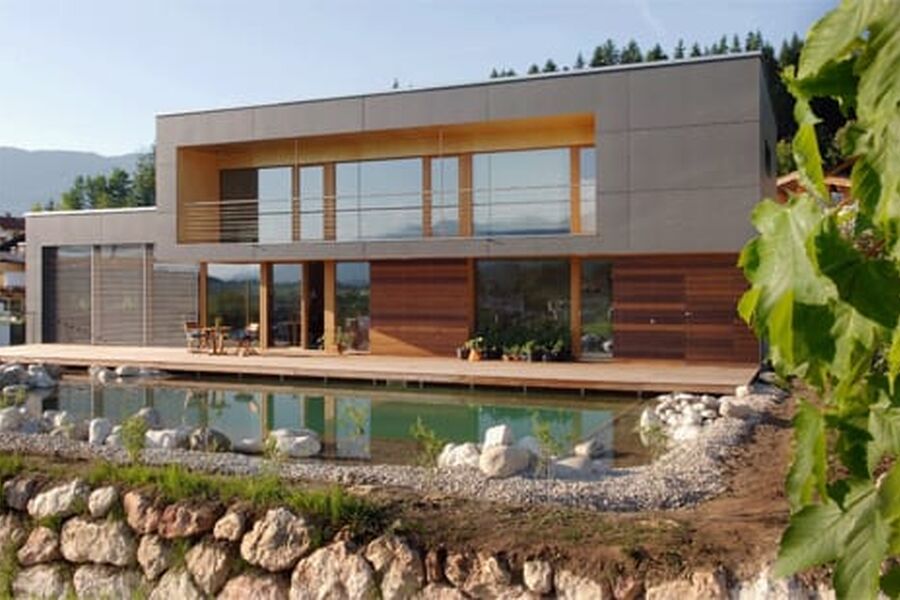 Utviklingen av passivhus er stor i Østerrike. Bildet viser ett av mange eksempler på arkitektur for passivhus.