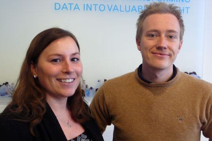 Key account manager Vera Kejr og analytiker Anders Sørbo i Experian har utført porteføljeanalysen . (Foto: Experian)