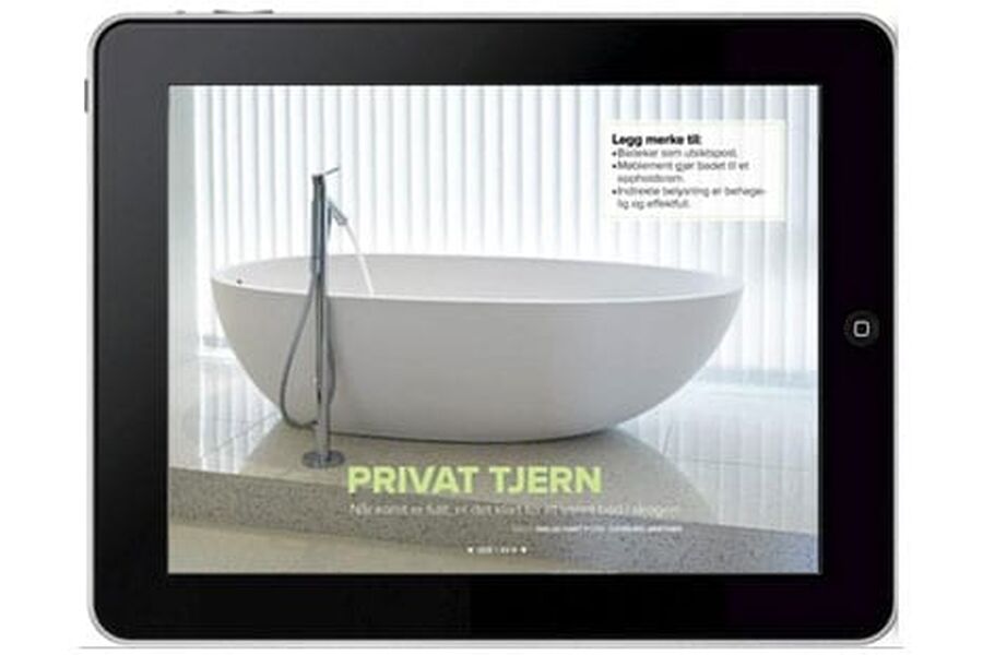 Bonytt Bad med eget magasin tilpasset iPad.