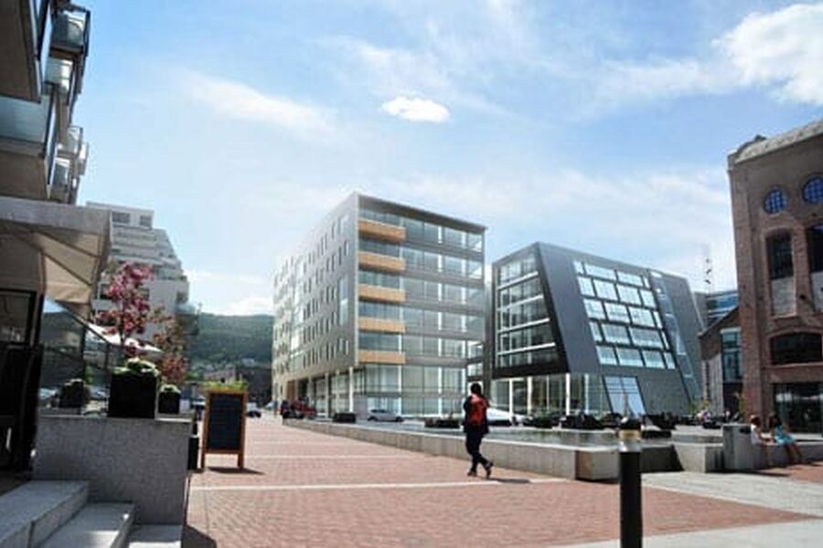 Det første bygget på Papirbredden 2 skal stå ferdig mai 2012. Illustrasjon: LPO Arkitekter