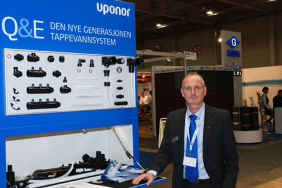 Finn Olaussen er ansatt i Uponor sentralt og er sjef for Uponors rørleggerrettede virksomhet i nord.