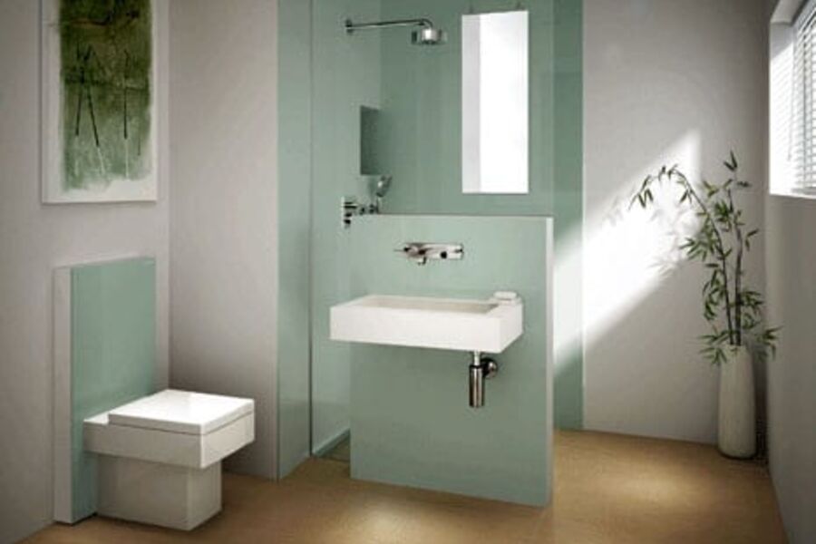 Sisterneløsningen kombinert med en WC-skål passer til eksisterende avløp og derfor enkelt kan erstatte et tradisjonelt gulvstående toalett eller en vegghengt toalett skål medsynlig sisterne.