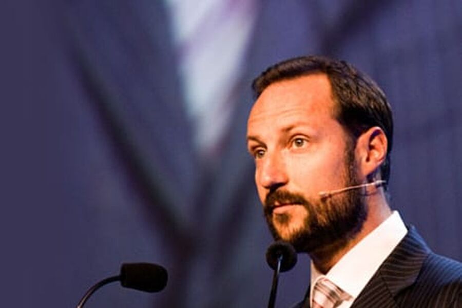 Kronprins Haakon ved åpningen av the North European Renewable Energy Convention. Foto: Berit Roald/Scanpix