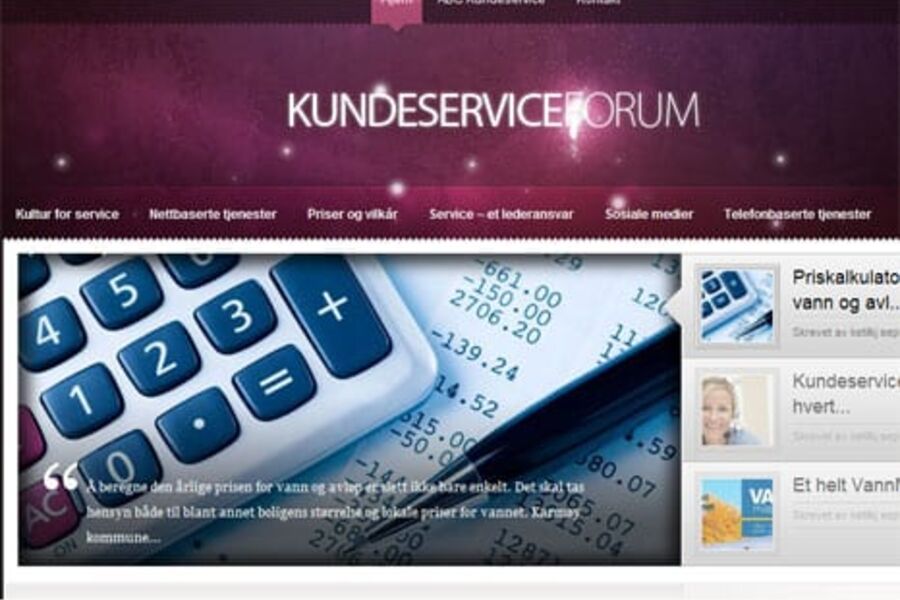 Det nye nettstedet er primært rettet mot ansatte i VA-sektoren i kommunene. Det primære siktemålet er å få et forum for kundeservice innen denne sektoren.