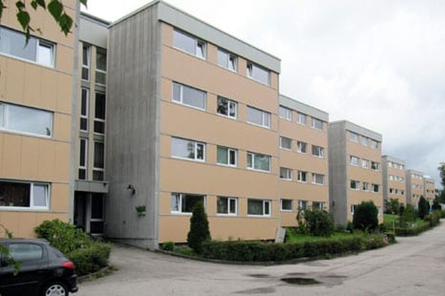 Tinnbo Borettslag i Kristiansand. 114 leiligheter er rehabilitert og blitt lavenergiboliger. (Foto:Sorbbl)