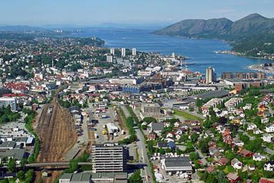 Flyfoto av Sandnes. Foto: Regjeringen.no