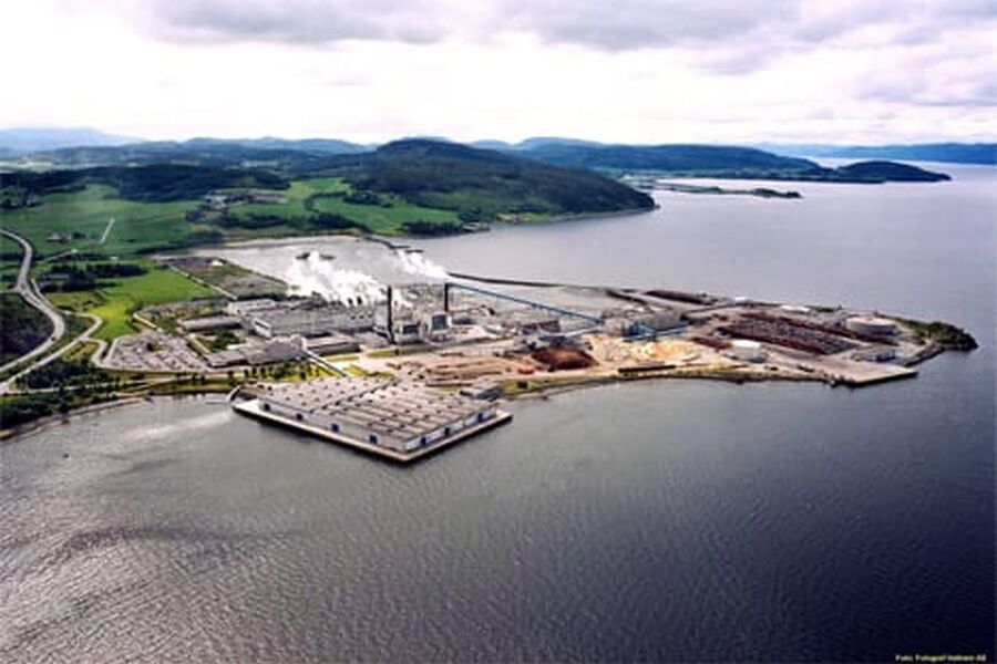 Anlegget vil bli lokalisert og tett knyttet opp mot Norske Skog Skogns anlegg på Fiborgtangen i Nord-Trøndelag. Foto: Norske Skog