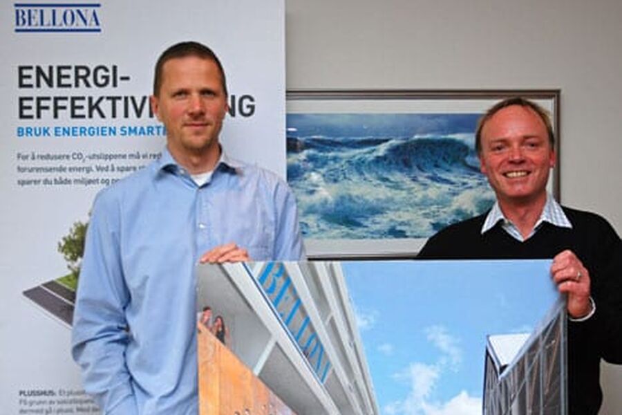 Knut Helland-Hansen og Hans Petter Bergheim representerte Bellona under åpern dag hos Normann Etek.