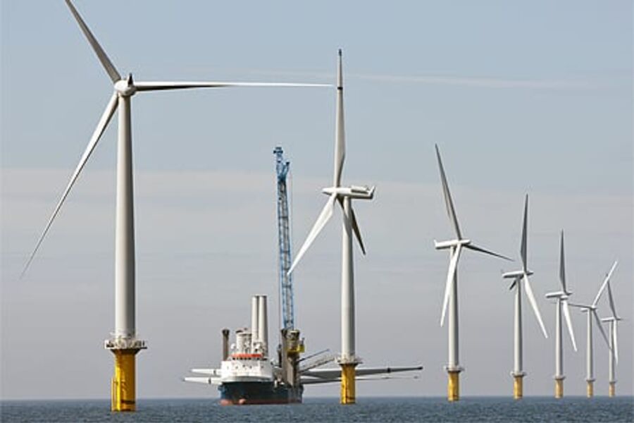 Vindmølleparken Siemens har bygget utenfor København.