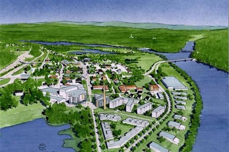 Rena Næringspark med Kartongparken Boliger.