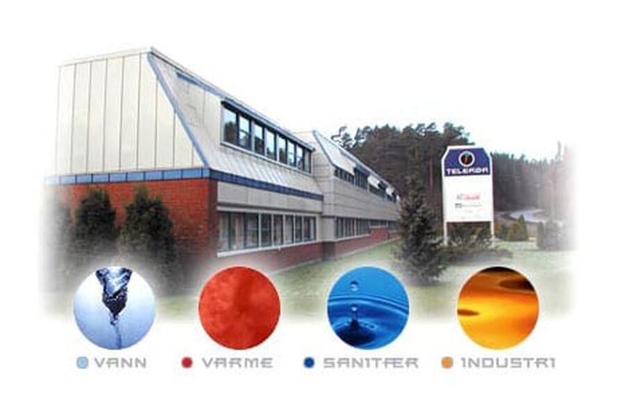 Collage av hjemmesiden til Telerør AS.