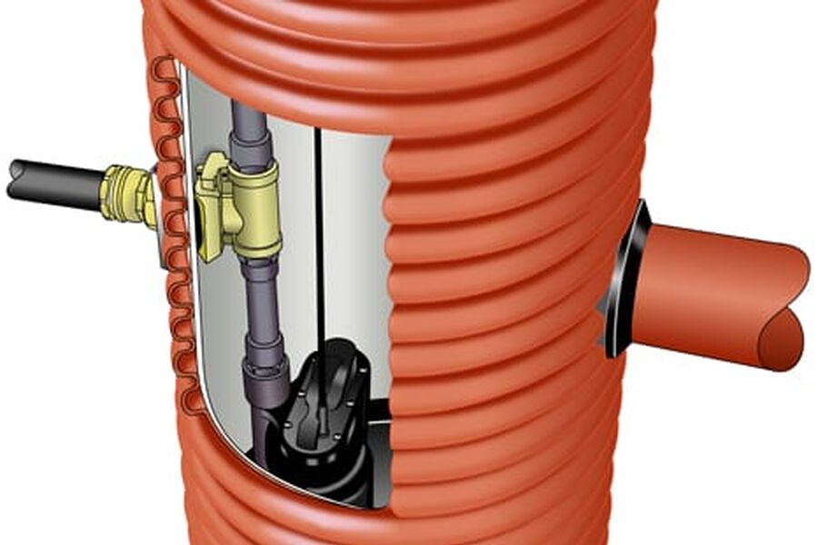 400mm pumpekummer for drensvann