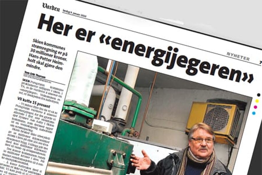 Faksimile fra avisen Varden som skriver om