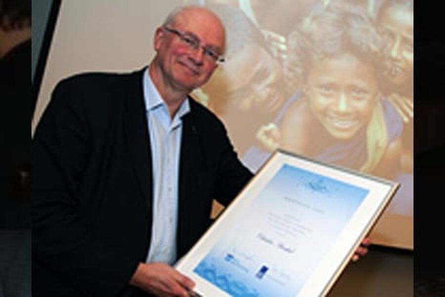 Vannprisen til Christen Ræstad. Foto: Rif.