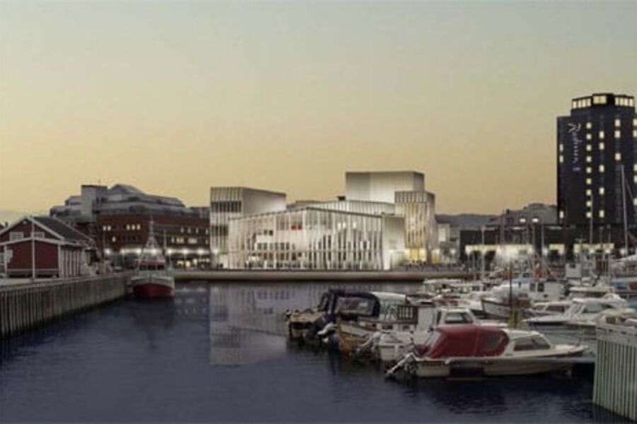 Illustrasjon av kulturkvatalet i Bodø. Ill.: DRDH Architects LTD.