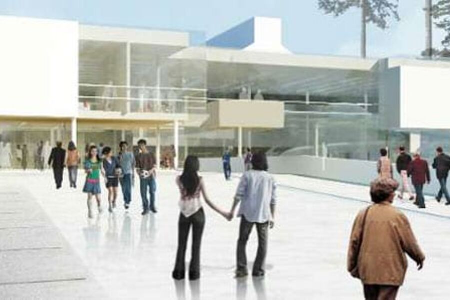 Moe Norge og PolyPlan arbeider for tiden sammen på prosjektet Ankerskogen svømmehall og wellnesscenter i Hamar Kommune. Foto: Computergrafikk; Schmidt Hammer Lassen.