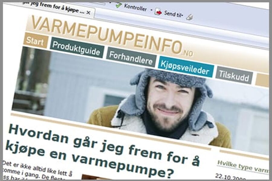 Over 450.000 norske husstander har varmepumpe. Behovet for info er stort, og nå er Varmepumpeinfo.no lansert.