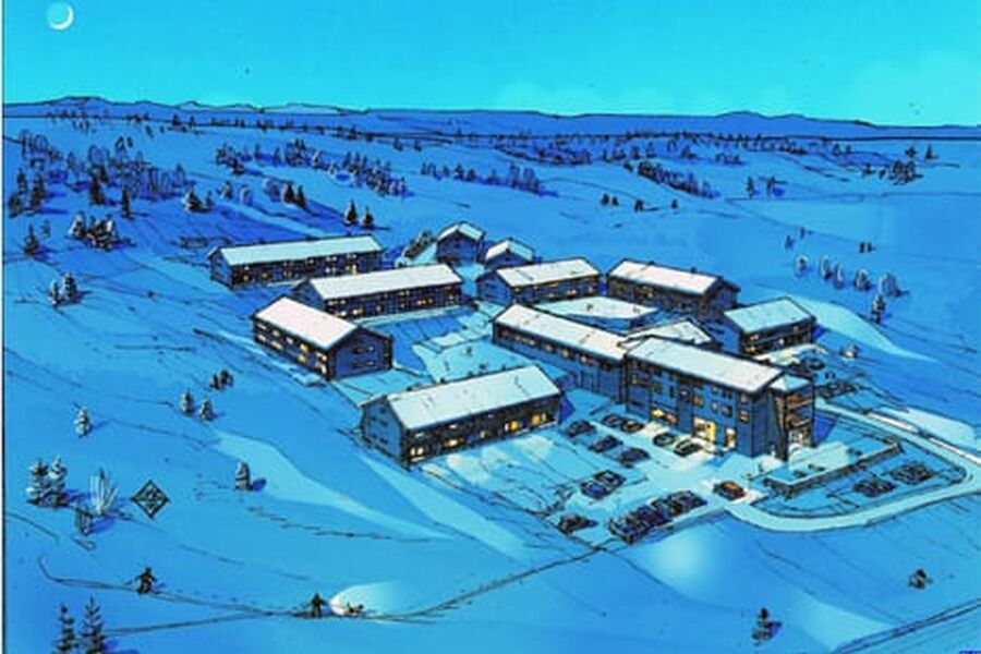 Pellestova Hotell (1000 moh)i Øyer i Gudbrandsdalen.