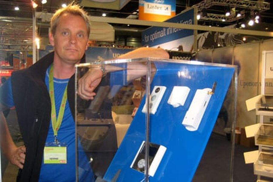 Salgsansvarlig Østlandet, Lars Andre Røkke hos Uponor merker en markant bedring i markedssituasjon. Flere produktnyheter bidrar til økt etterspørsel. Foto: Jon Henriksen