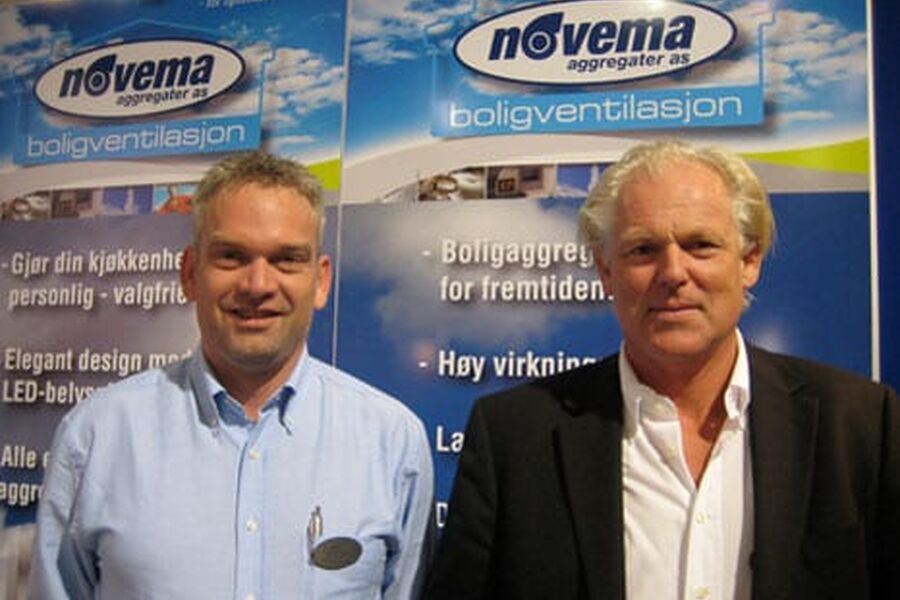 Torgeir Karslen og Jørn Storm Thorstensen er godt fornøyd med responsen så langt på Bygg Reis Deg. - Vi har flere spennnende produkter som skaper interesse sier de.