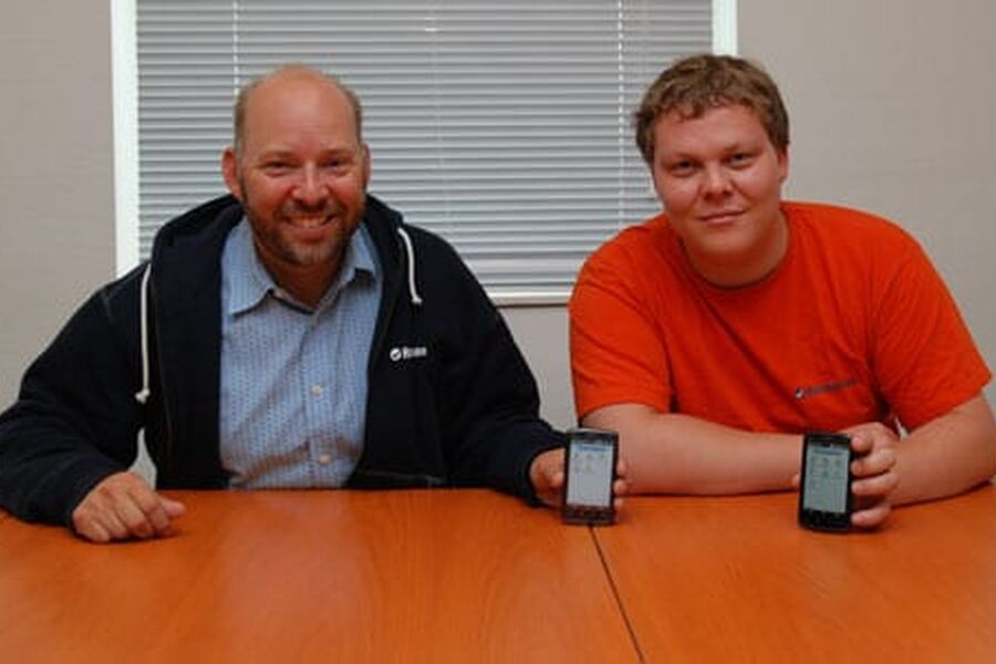 Daglig leder Jarl Spandow og Petter Tancred Olsen, salgssjef for Oslo.