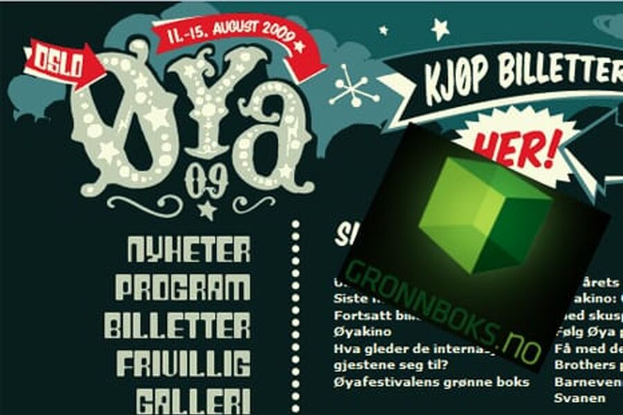 Miljøsatsing på Øyafestivalen.