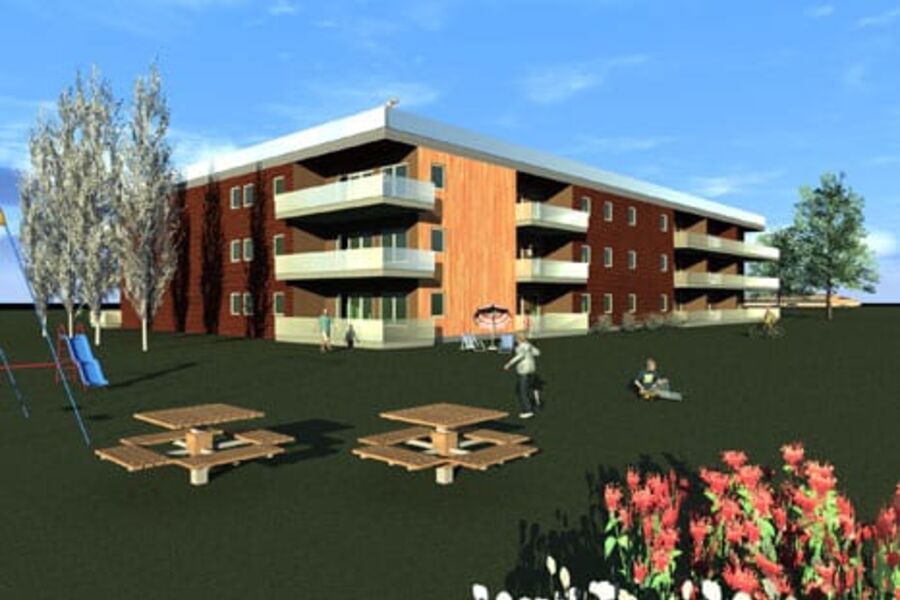 Illustrasjonsfoto av prosjekthus BIM.