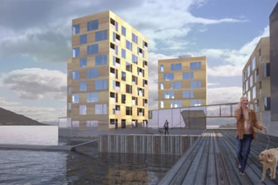 Strandkanten i Tromsø. Arkitekt MAD - Moderne Arkitektur og Design.