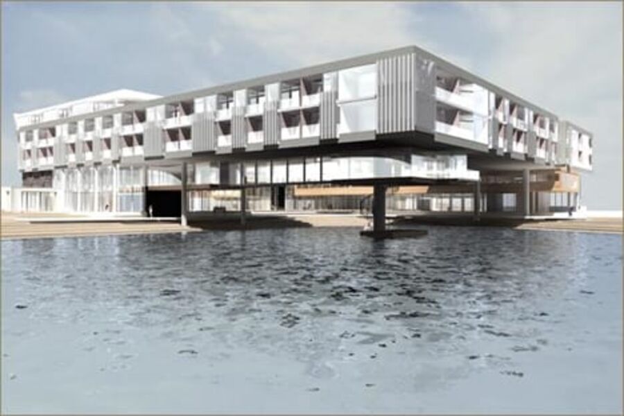 Farris Bad er et Spahotell, tegnet av arkitektkontoret Halvorsen og Reines.