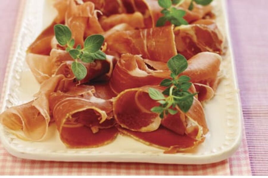 En nydelig skinketapas - og til det hører en god juleøl.