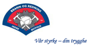 Indre Østfold brann og redning-logo. Vår styrke-din trygghet