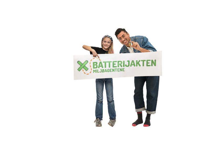 Miljøagenten Iben og Stian Sandø er ambassadører for Batterijakten 2022!