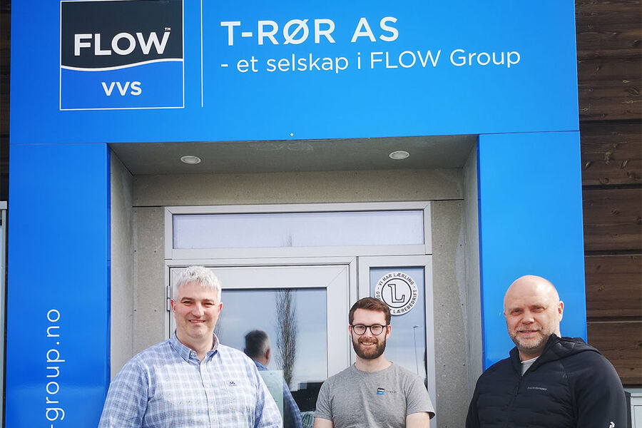 Fra venstre: Bjørn Tore Jørgensen (styreleder), Magnus Ekker, Håvard Martin Noem