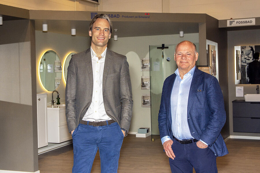 Håkon G. Kristiansen, strategidirektør i Mestergruppen, og Thorbjørn Theie, administrerende direktør i VVS Norge. Foto: Heidi Mindrebøe