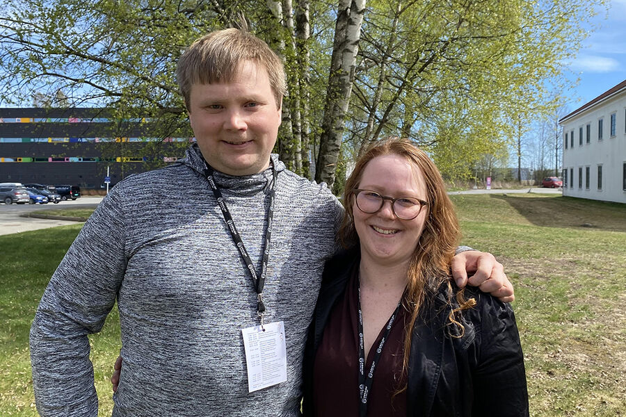 Lásse Persen og søskenbarnet Silje Persen storkoste seg under Rørkjøp sin samling på Gardermoen i mai. Lásse Persen er eier av Lásse Rør As i Lakselv mens Silje er daglig leder.