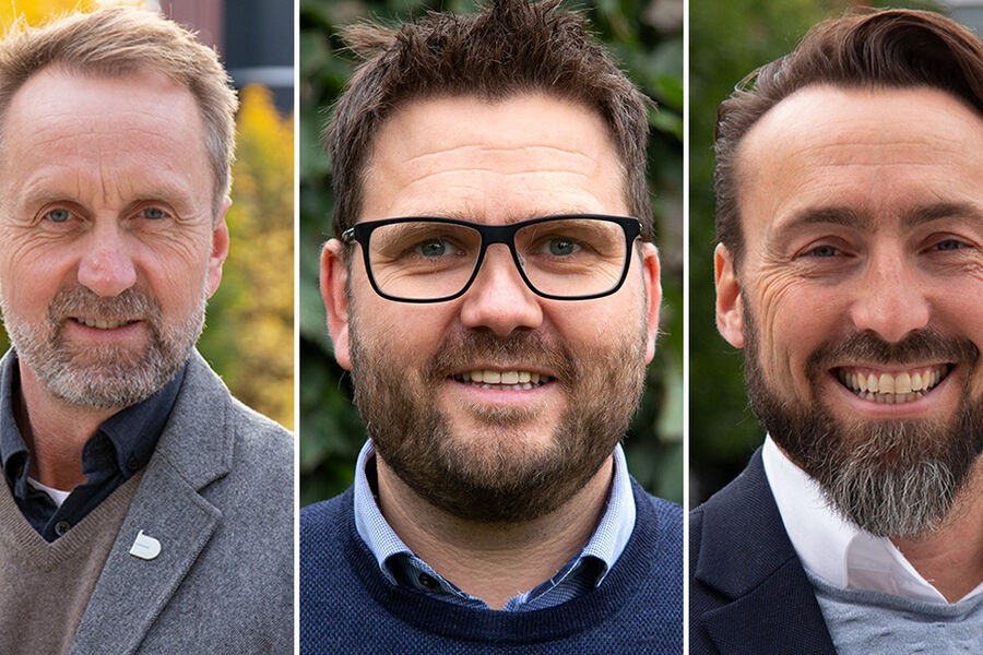 Byggtjenestes administrerende direktør Øyvind Skarholt, Key Account Manager Jon Vidar Kleppe, og Chief Commercial Officer Morten Helland Stensrud, ser frem til å jobbe mot VVS-VA-bransjen med den nye NOBB-VAVVS-databasen som er under full oppbygging.