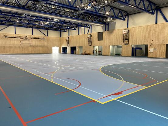 Bilde av den nye hallen i Barduhallen