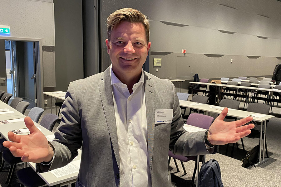 Administrerende direktør i Byggmesterforbundet, Knut Strand Jacobsen, har – etter bare et drøyt år i jobben – klart å utrette mye. Foto: Rune Midtskogen