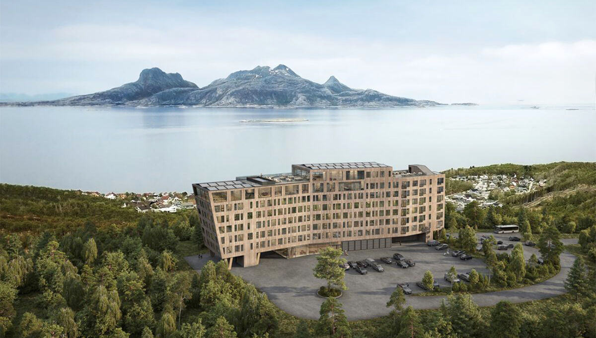 Wood Hotel i Bodø skal bygges på Rønvikfjellet, som er et av byens mest populære turmål. Det er KB Arkitekter som har tegnet hotellbygget.