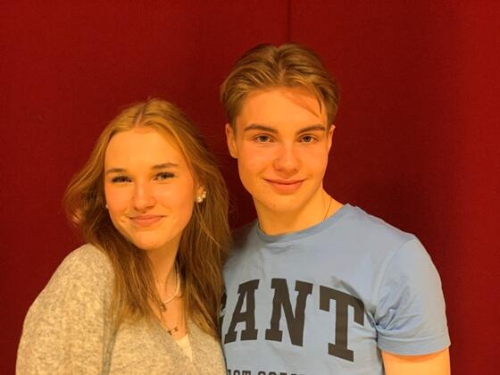 Anna Stensland og Marius Moen Mareliussen er med i klubbstyret for Røsvik ungdomsklubb