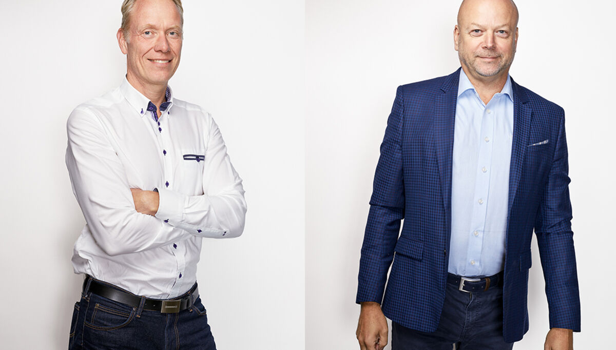 Fra venstre: Logistikkdirektør Geir Vegar Ellingsen, og Markeds- og bærekrafts direktør Kjetil Grønbakken Heidenreich.