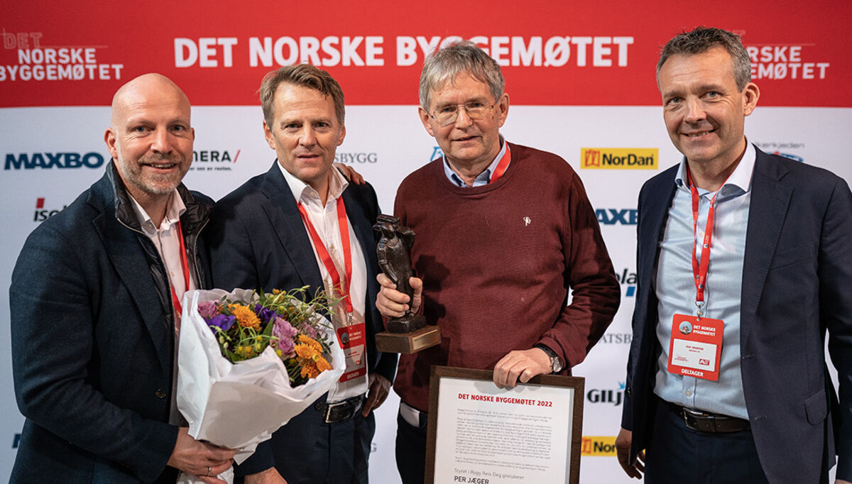 Fra venstre Gunnar G. Nybø, Jøns Sjøgren, Per Jæger og Erik Tønnesen