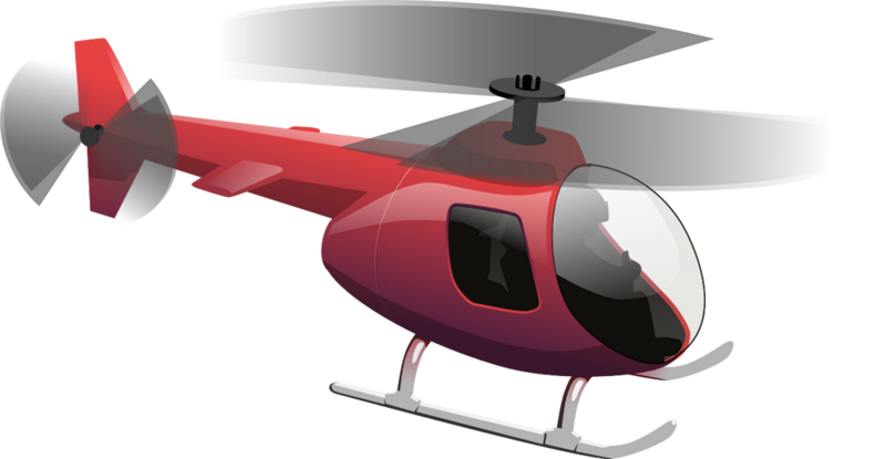 Rødt helikopter