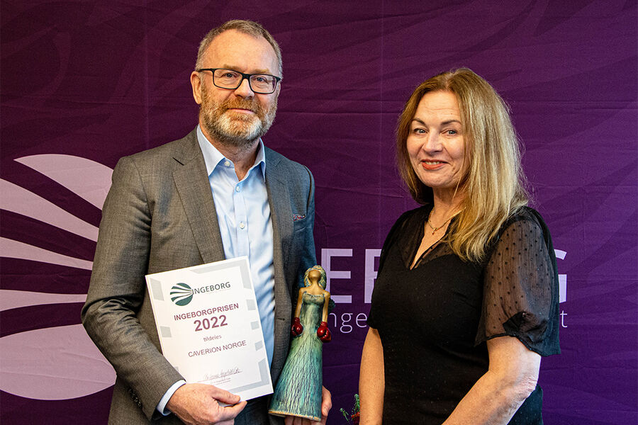 Caverion Norge fikk Ingeborg-prisen 2022. Adm.direktør i Caverion Norge, Knut Gaaserud mottok prisen på vegne av selskapet. Det var leder for Ingeborg-nettverket, Eli Hermine Heyerdahl Eide som stod for utdelingen av årets pris. 