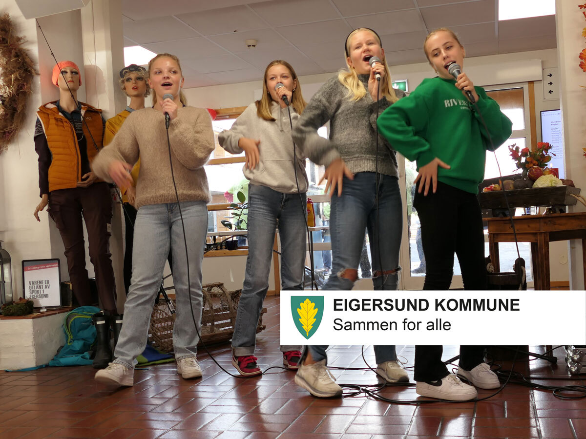 Jenter fra Egersund kulturskole synger ABBA-sanger