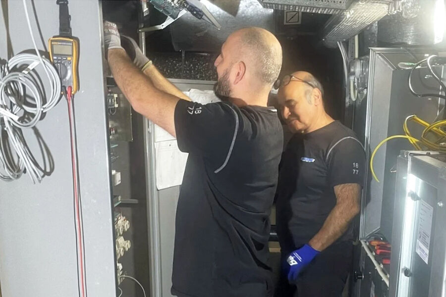 Rejhan Ajeti og Hossein Rahmanijou i aksjon under fagprøven - Foto: Tom-Erik Alm.