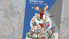 Forsiden av dokumentet for vedtatt budsjett for 2023